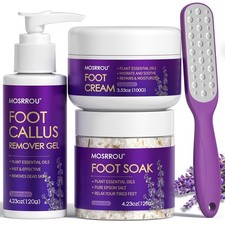 4-Piece Pedicure Kit - Foot Spa Set for Dry Cracked Feet Care Gifts