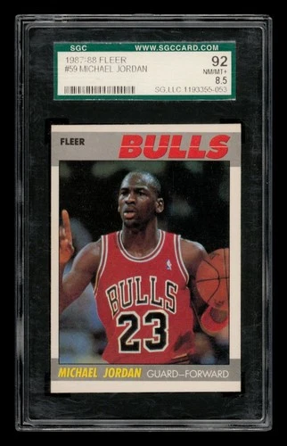1987-88 Fleer Set-Break # 59 Michael Jordan SGC 8.5 NM/MT+