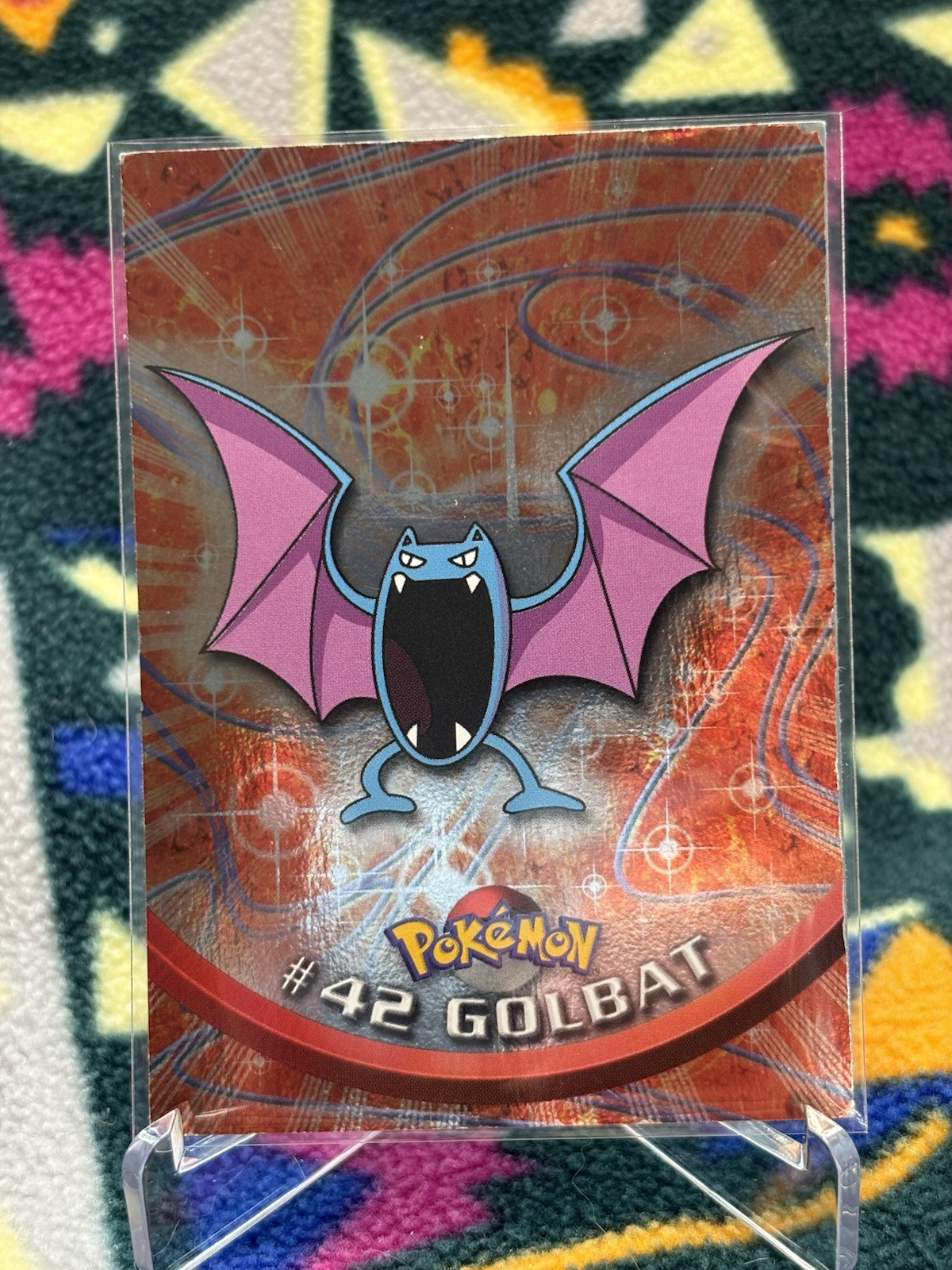 Topps Pokemon Card - Golbat #42 - Topps Series 1 - Silver Foil - Blue Label