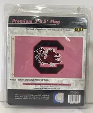 BSI Products NCAA South Carolina Gamecocks Pink Breast Cancer 3’ x 5’ Flag *NEW*