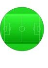 Personalised Football Pitch 7.5" Round Novelty Edible Birthday Cake Topper