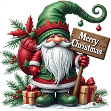 30 Custom Christmas Gnome Art Personalized Address Labels