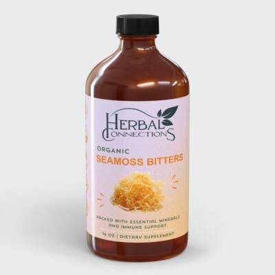 Organic (Irish Moss) Sea Moss Bitters  with Aloe Vera -- 16-Ounce Vegan Blend