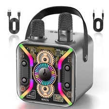Karaoke Machine for Adults with Two Wireless Microphones, Bluetooth Speaker, ...