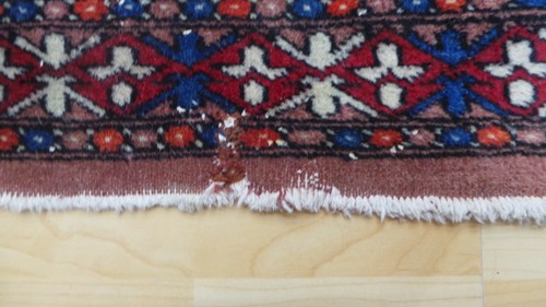 Oriental Hall Runner Carpet Rug Hand Made Wool Vintage Jaldar 9ft 11" x 2ft 8" - Picture 2 of 20