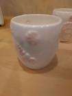 VTG Otagiri Sea Shell Mug Embossed 3D Pink Seashell Mini Sand Dollar Set of 3 — photo 9