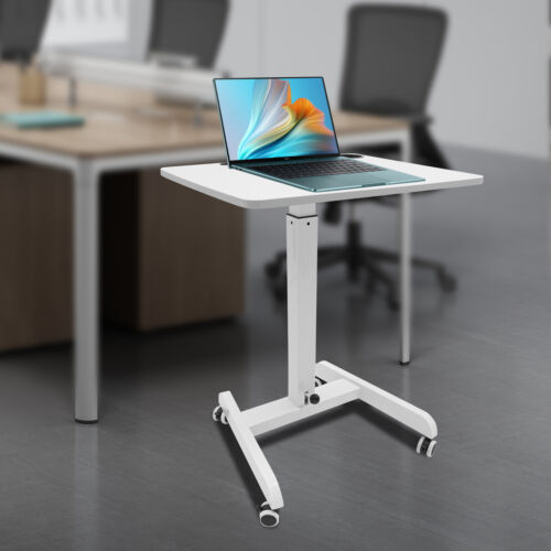 Adjustable Rolling Podium Mobile Standing Laptop Desk Presentation Lectern Table