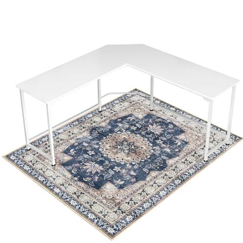 Heavy Duty Navy Blue Office Chair Mat 48x60 for Hardwood & Tile Floors  