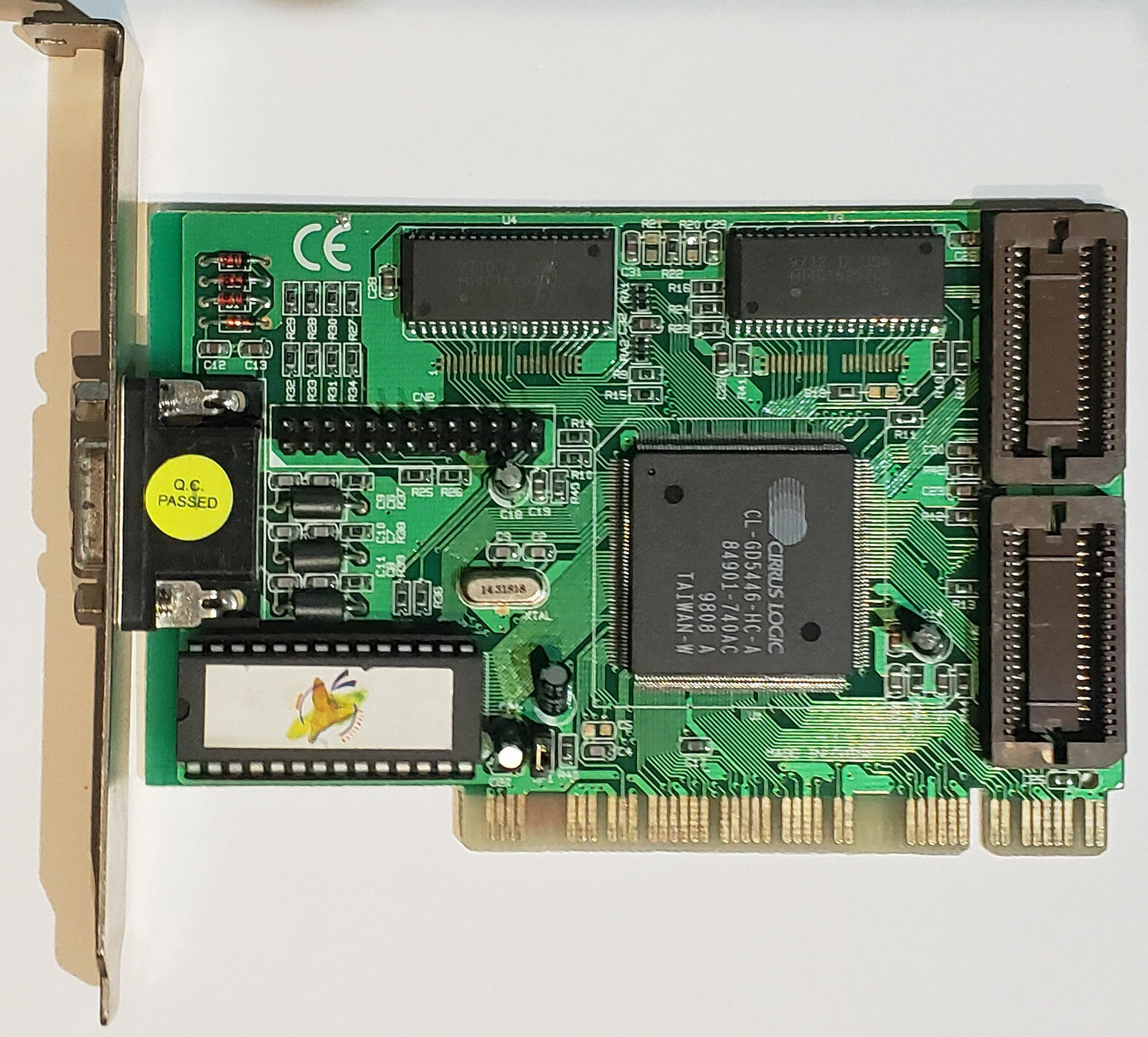 Cirrus Logic CL-GD5446-HC-A 1MB PCI VGA Video Adapter, VDP-SD-C5446, Refurbished