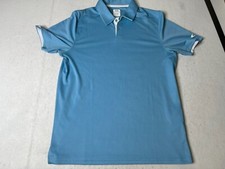 Oakley polo shirt Mens Medium regular fit light blue short sleeve