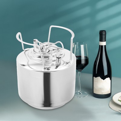 Stainless Steel 1.59 Gallon Mini Ball Lock Keg System For Batch Home Brewing