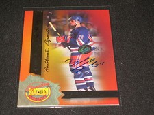 DAYMOND LANGKOW ROOKIE GENUINE AUTHENTIC HAND SIGNED AUTOGRAPHED HOCKEY CARD #D
