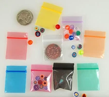 100pc COLOR TINTED MINI ZIP TOP BAGS - PREMIUM QUALITY & THICKNESS!