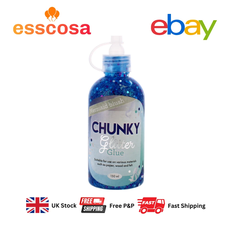 Set of 4 Sparkle Extravaganza Chunky Glitter Glue - 150ml - Dazzling Colors - Image 4 of 4