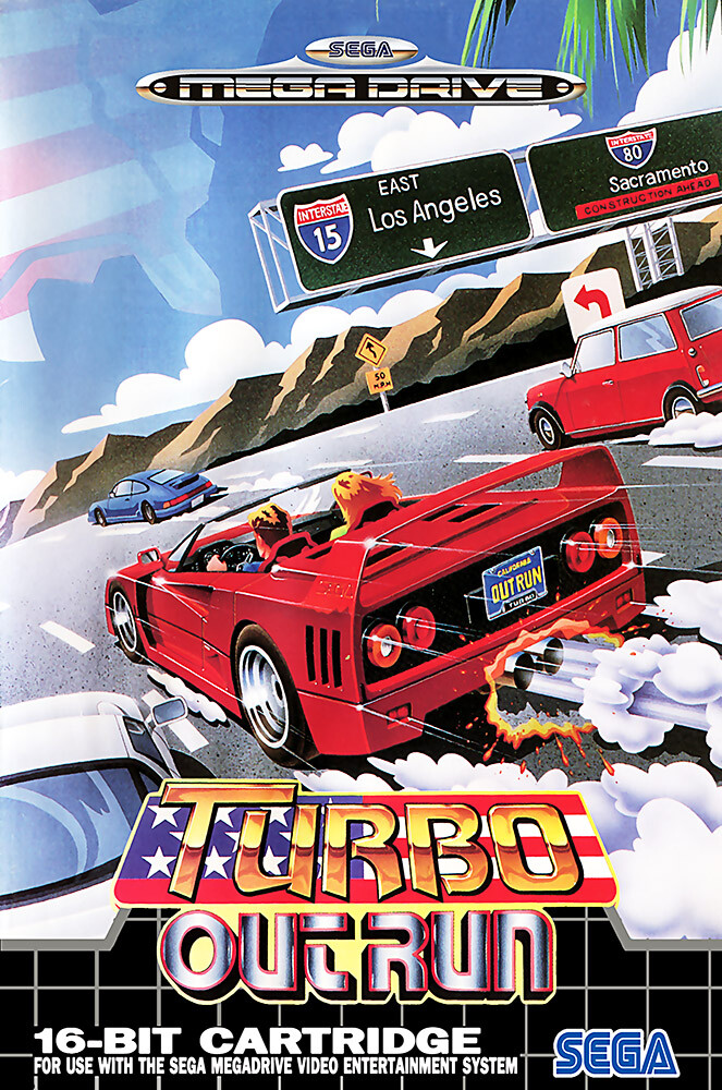 Turbo Outrun Arcade Sega Mega Drive Genesis Premium POSTER MADE IN