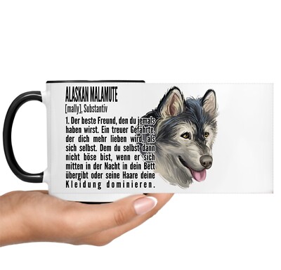 Alaskan Malamute Duden Dog Freund Tasse Kaffee lustig Kaffeebecher Mug Design