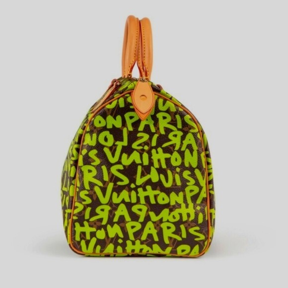 LOUIS VUITTON X Stephen Spriuse Monogram Graffiti Speedy 30