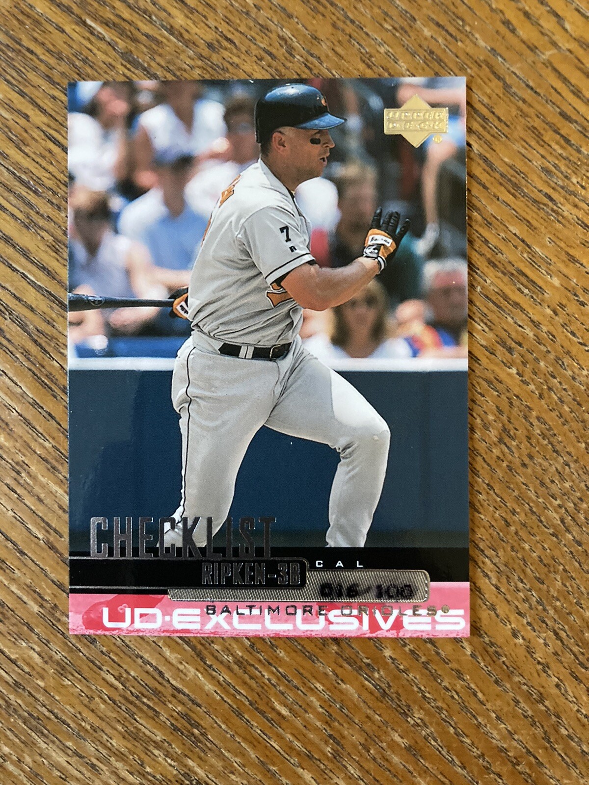 1999 CAL RIPKEN JR UPPER DECK CHECKLIST #266 UD EXCLUSIVES  16 /100 (691)