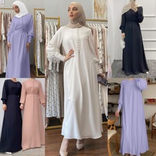 Muslim Women Abaya Chiffon Long Maxi Dress Islamic Party Gown Arabic Ramadan Eid