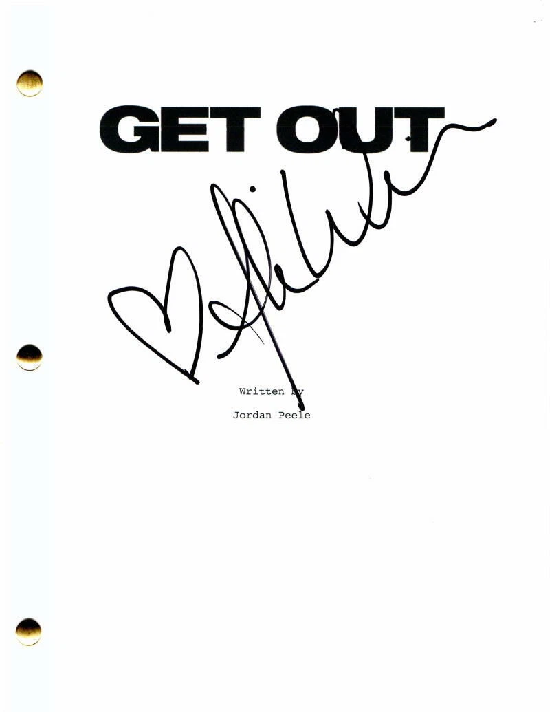 ALLISON WILLIAMS SIGNED AUTOGRAPH GET OUT FULL MOVIE SCRIPT