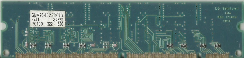 LGS 32 mb SDRAM DIMM PC100 RAM Memory GMM2645233CTG-7JI PC computer chip module - Image 2 of 3