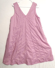 Gap Women's Lavender Pink Tunic Dress Pockets S Lined Pleated