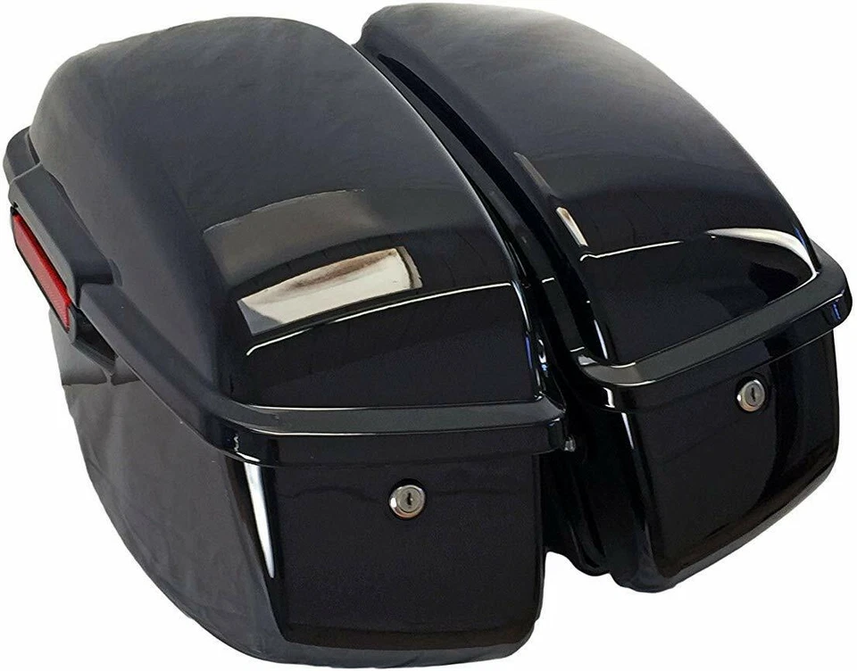 Alforjas rígidas negras vívidas para Harley Sportster 883 1200 1994-2003 Foto 2 de 4