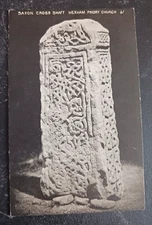 vtg postcard Saxon Cross Shaft Hexham Priory Church England Gibson