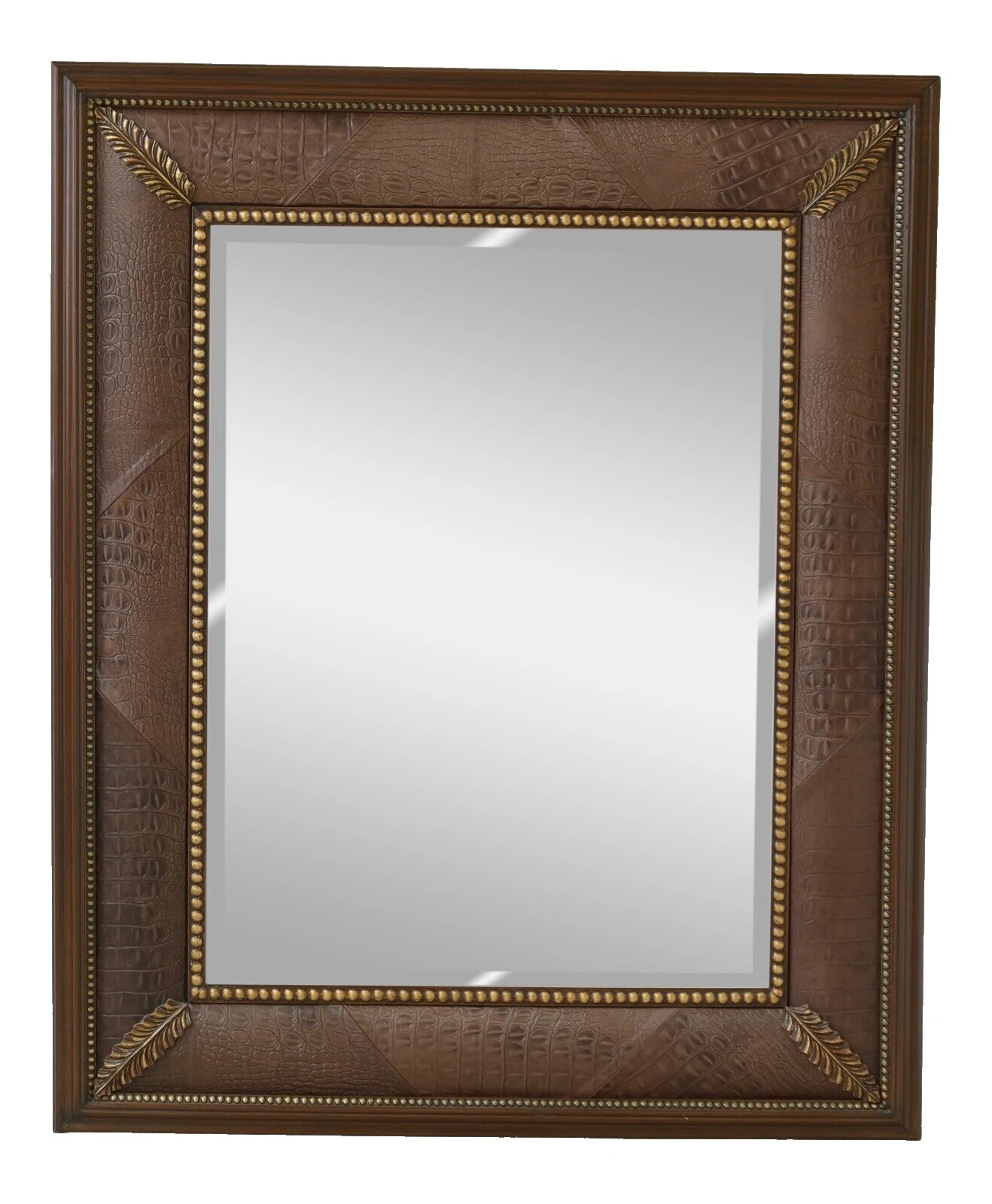 Espejos rectangular de cuero