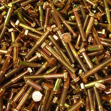  250 1/4"-20 X 1-3/4" Grade 8 Hex Head Cap Screw Bolt Yellow Zinc Plated Coarse