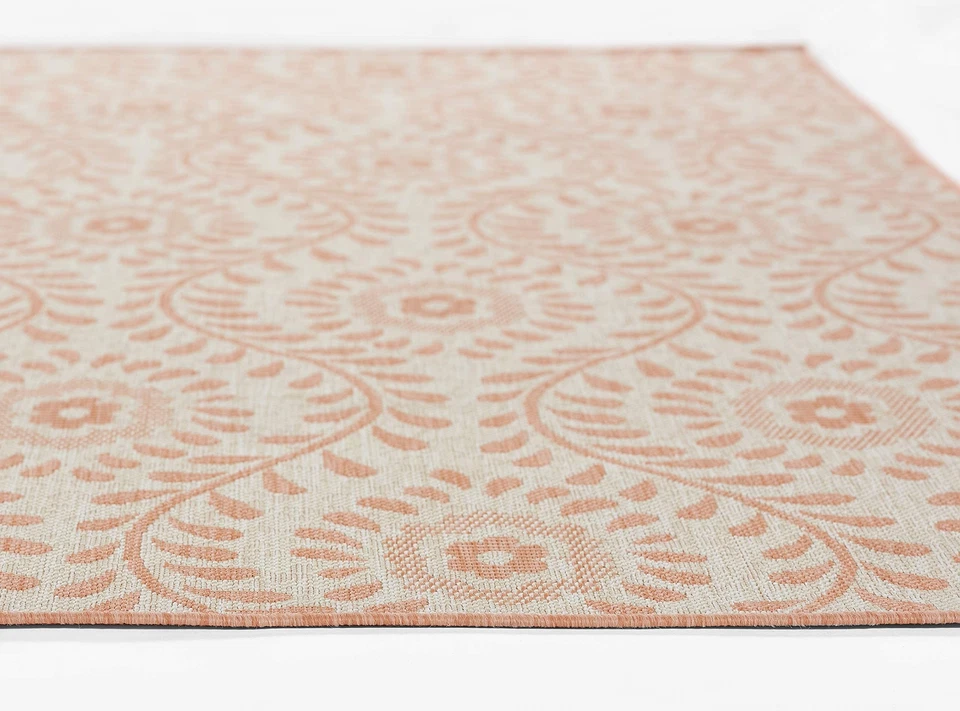 Momeni Riviera Transitional Indoor/Outdoor Area Rug, Coral, 6'6" X 9' - Image 3 of 4