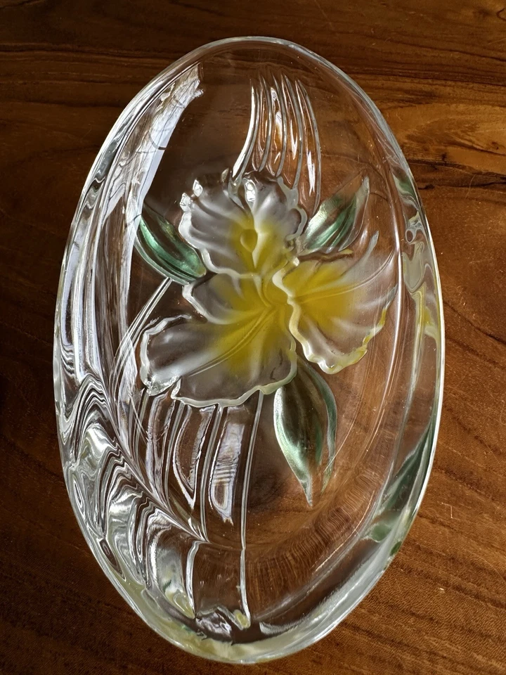 Studio Nova Tender Orchid Oval Glass Candy Dish, 7”x 4” - Image 4 of 4