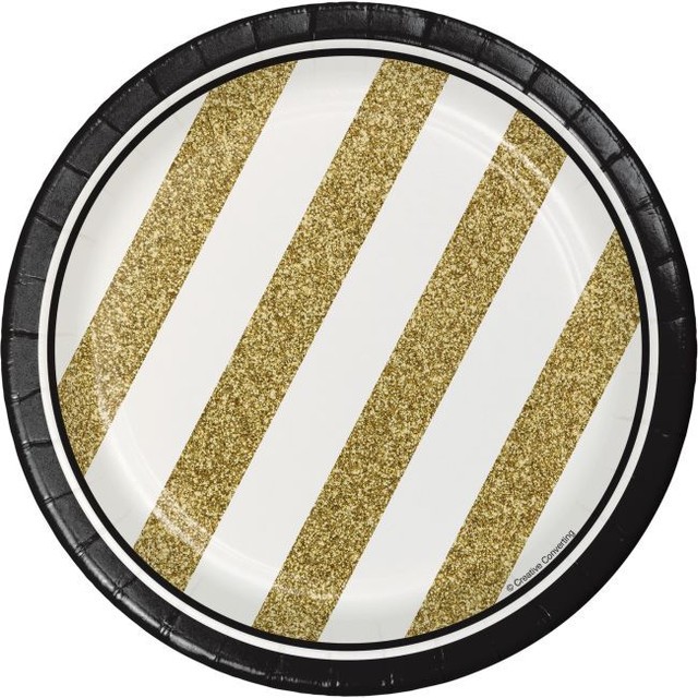 Gold Paper Plates 7-Inch Party Supplies