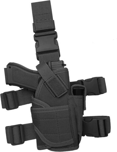 Drop Leg Holster Tactical Molle Thigh Pistol Gun Holster Right Hand Adjustable - Afbeelding 1 van 9