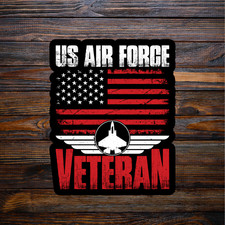 Military Sticker Vinyl Decal Us Air Force Veteran American Flag Plane Novelty Military Sticker Vinyl Decal Us Air Force Veteran American Flag Plane Novelty