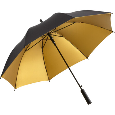 FARE AC-Stockregenschirm Doubleface Auf-Automatik Windproof-System schwarz/gold