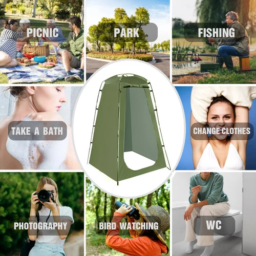 Pop Up Shower Tent Outdoor Camp Tent Privacy Shower Toilet Changing Hiking - Picture 12 of 14