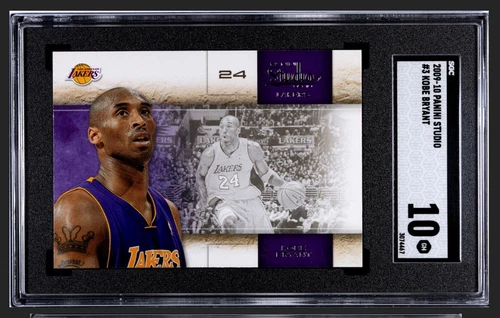 2009 - 10  PANINI STUDIO #3 KOBE BRYANT 10 Graded NBA HOF Lakers 24 Gem