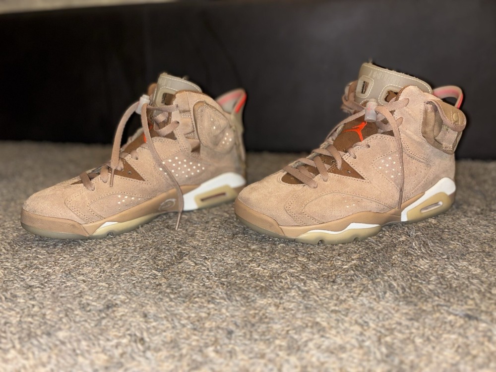 Jordan Mens Air 6 Retro DH0690 200 Travis Scott - British Khaki - Size 8