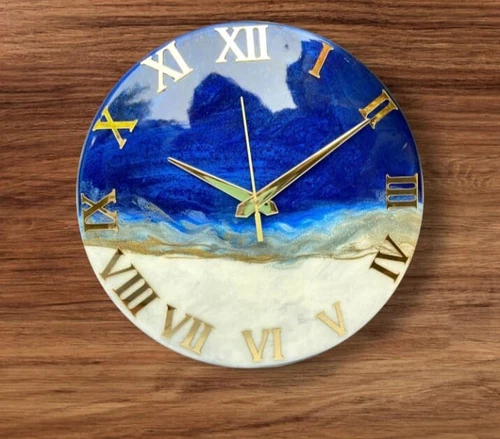 WALL CLOCK  12'' 3D OCEAN RESIN HANDMADE CLOCK BEST YOU LUXURY ROOM & GIFT