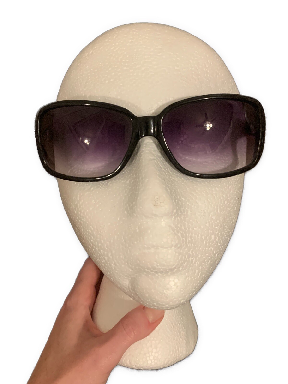 Fossil Womens Solid Black Rectangle Rhinestone Su… - image 1