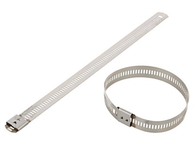 10X LU124-200 Kabelbinder L: 200mm W: 12mm AISI 304 Edelstahl 1112N RAYCHEM RPG
