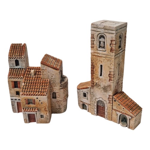 Vintage Gault Ceramica Villaggio MINIATURE Made In France Set 6 Pezzi Firmati