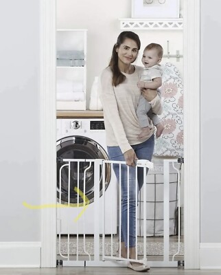Regalo Extra Tall Walk Thru Baby Gate, White 1166 H DS Door