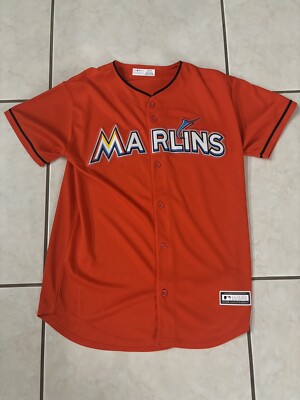 Miami Marlins 2012-2018 Orange Baseball Jersey MLB Youth - Size L