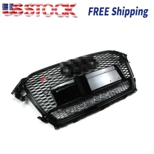 Fit Audi A4 S4 B8.5 RS4 Style 2013-2015 Mesh Grille Front Grill w/ Quattro