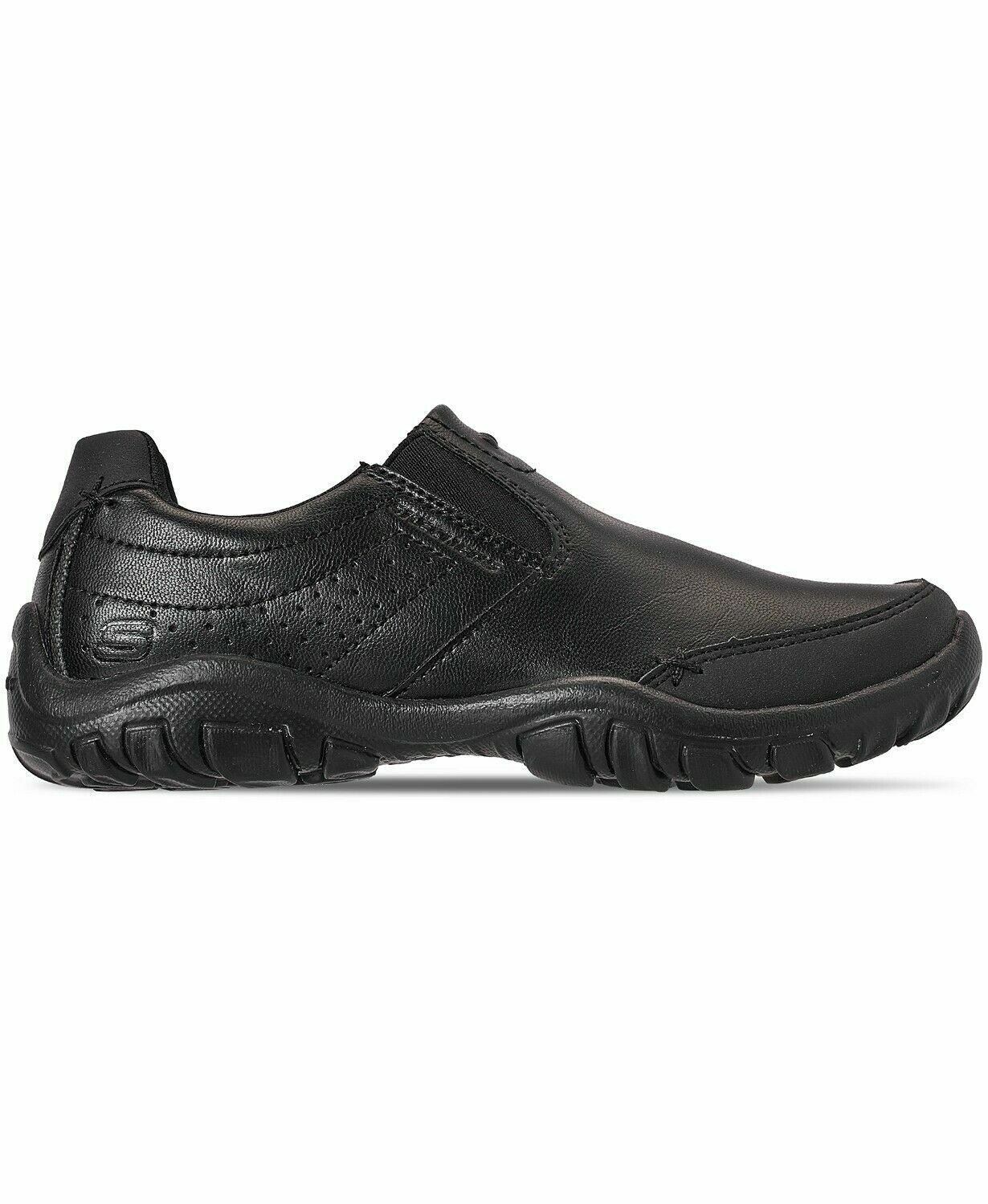 NEW KIDS BOYS SKECHERS MEMORY FOAM CITY SHIFT BLACK SLIP ON SHOES 96321L BBK image 2