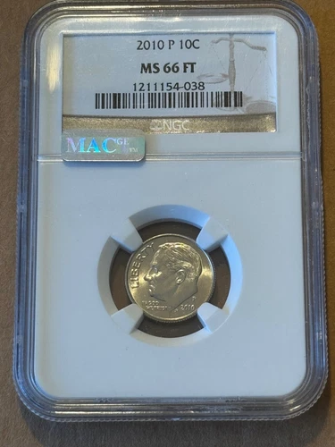 2010-P ROOSEVELT DIME NGC MS66 FT MAC