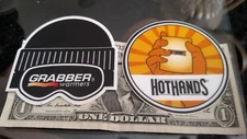 Hot Hands Grabber Warmers Two Decal Set Vinyl OEM Original Decal / Sticker
