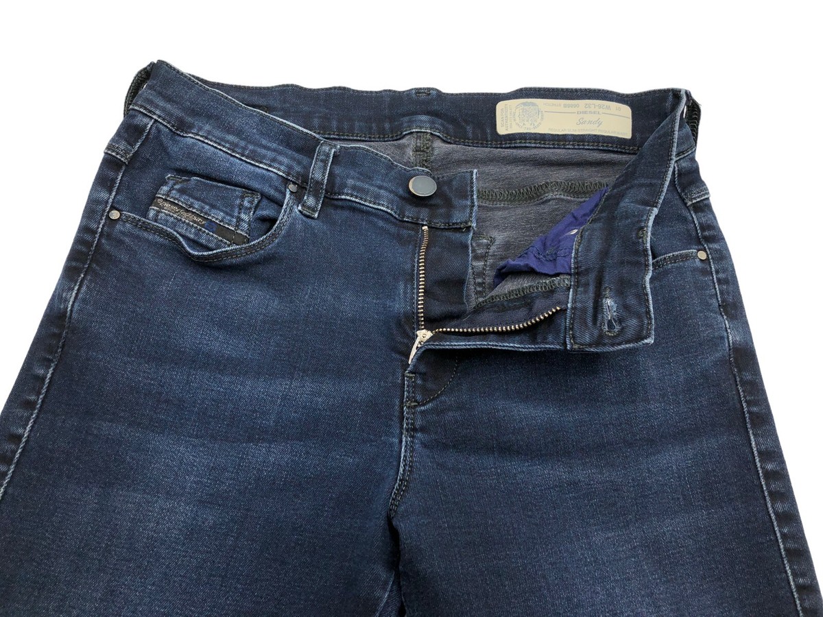 Jean Diesel Nevy Slim Taille W26 (36FR) - Gris, Parfait état, Très Peu Porté